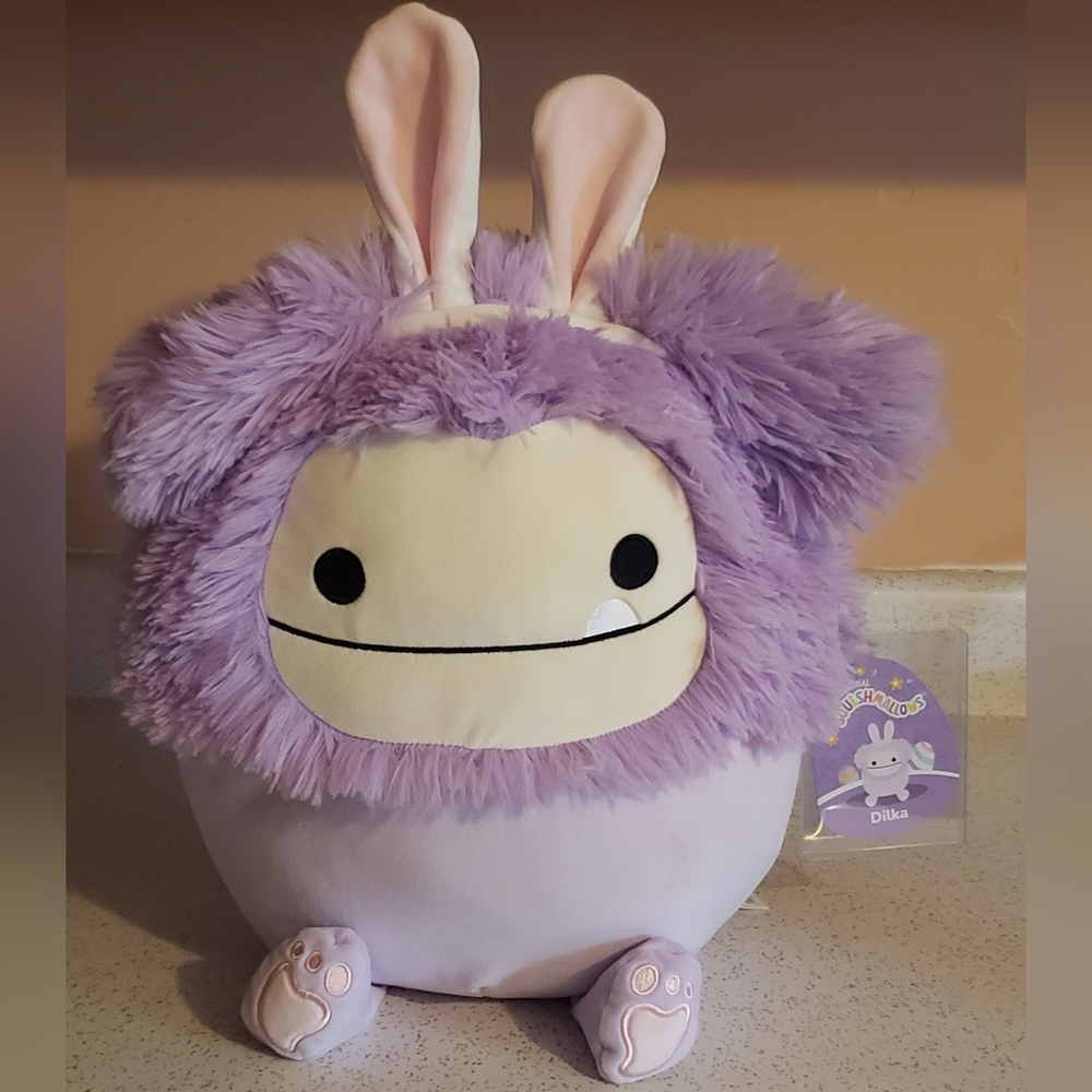 Squishmallows - Dilka The Purple Easter Bunny Bigfoot -  12 inches